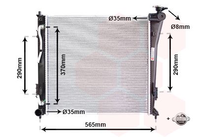 VAN WEZEL Radiaator,mootorijahutus 82002305